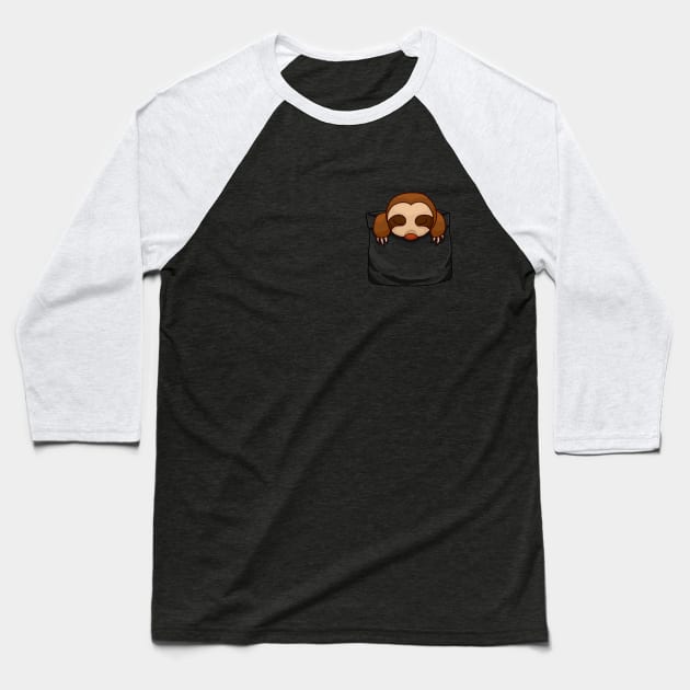 Pocket sloth - sloth in a pocket Baseball T-Shirt by HighFives555